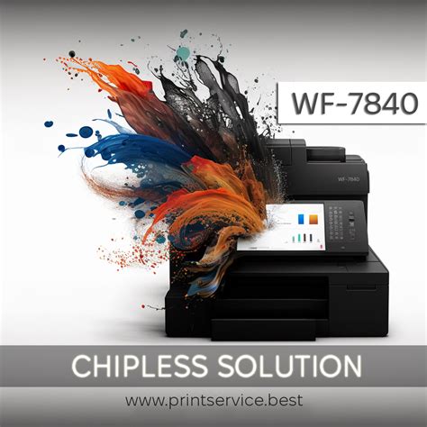 These 812XL alternative, non OEM refillable cartridges are great for sublimation or other applications where factory ink isn't ideal for the project and works great with WF -7820, WF - <b>7840</b> and other models. . Epson 7840 chipless firmware